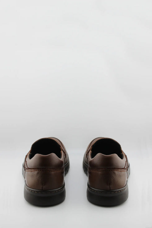 Baerchi Men Slip-On Textured Leather Loafers